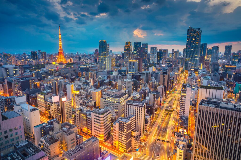 Tokyo. Cityscape image of Tokyo, Japan during sunset.
